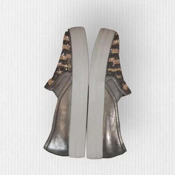 Sketchers Street Slip on Glamour Gray Sneaker Women's Size 7.5 Air-Cooled Mem - Picture 9 of 11